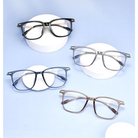 2024 marco óptico Vintage Marco de anteojos cuadrados grandes Marco de gafas de titanio TR90 Unisex de diseñador de moda