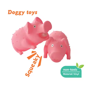 Venta al por mayor de juguetes duraderos para perros lindos y extravagantes en forma de cerdito juguetes para mascotas hechos de caucho TPR sostenible - Product Image 3