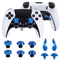 Joysticks métalliques et boutons arrière pour manette PS5 Edge, kit de remplacement des capuchons de joysticks analogiques, 6 joysticks, 4 boutons arrière