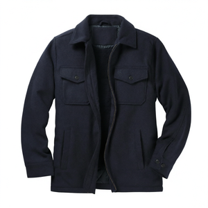 Men's Down Jacket Water Resistant <b>Sherpa</b> <b>Lined</b> Zip Up Outerwear Stand Collar Workwear Custom Logo Daily Wear - Product Image 1