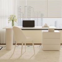 Escritorio Ejecutivo Ergonómico de Lujo con Color Personalizado, Caja de Alimentación Oculta, Almacenamiento Multicapa, Centro de Negocios, Escritorio Premium