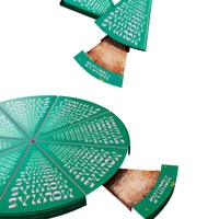 Boîtes à pizza personnalisées imprimées, emballages alimentaires personnalisés à motifs colorés, boîtes cadeaux pliables pour la livraison à emporter et les cadeaux de fête