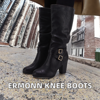 Vente en gros directe d'usine, bottes longues pour femmes, bottes à talon épais pour femmes, bottes à talon pour femmes, bottes de créateurs pour femmes