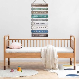 Décor d'art mural inspirant pour le bureau en bois rustique suspendu signe de décoration d'art mural motivationnel <span class=keywords><strong>citations</strong></span> positives inspirantes - Product Image 6