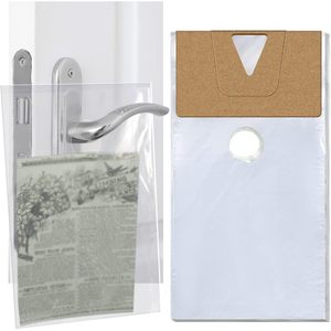 Door Hanger <b>Bags</b> 6x9 Inch Clear Plastic Waterproof For Flyers Brochures Promotional Use - Product Image 1