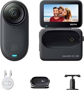 Caméra d'action Insta360 GO 3S - Caméra de vlog portable 4K ultra-compacte, POV mains libres, stabilisation, 140 min d'enregistrement, étanche, POV pour animaux de compagnie - Product Image 1