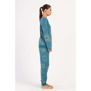 Ensemble de pyjama d'été KADIN en spandex à col rond et manches longues avec taille élastique, logo personnalisable pour les familles, taille XL - Product Image 3