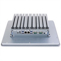 PC Panel Industri 15 Inci J1900 I5 Layar Sentuh Resistif Komputer Tertanam Tanpa Kipas 2COM RS485 untuk Otomasi