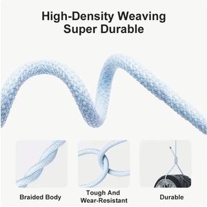 Câble de charge USB C en nylon tressé PD 60W 1M 3FT, charge rapide Type-C vers Type-C pour téléphone 16 15 Pro Max Plus - Product Image 4