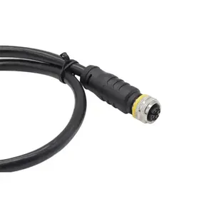 Fabrication de câble Ethernet de connecteur M12 avec connecteur étanche X Code 8 broches femelle vers RJ45 CAT 6A - Product Image 3