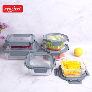 Airtight 10 Sets BPA-Free Glass Food Storage <strong>Containers</strong> with Grey Glass Lids, for Microwave, Oven, Freezer, Leak Proof - Product Image 6