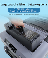 Réfrigérateur à compresseur de camping portable 80 litres avec affichage numérique, grande capacité avec double zone de refroidissement, NO.C053-080 d'article