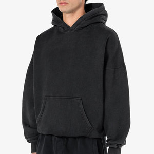 Áo hoodie nam Kapuze màu đen, kiểu dáng rộng, có túi trước, chất liệu dày, phong cách đường phố, áo hoodie thiết kế riêng - Product Image 2