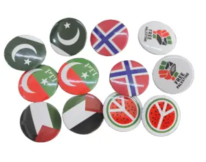 Пользовательские офсетная печать пустая металлическая жестяная Кнопка значок для продвижения из Китая - Product Image 1