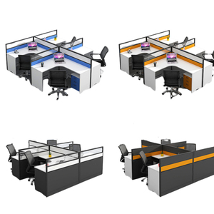 Prix usine espace de travail moderne 4 6 8 10 personnes en forme de L cloison bureau personnel Table meubles cabine modulaire bureau poste de travail - Product Image 6