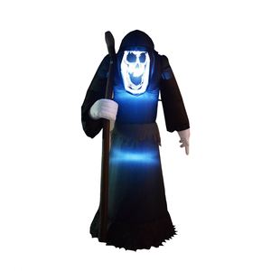 Décorations de jardin gonflables de 7 pieds, Grim Reaper gonflable d'Halloween avec LED pour une décoration extérieure effrayante - Product Image 2