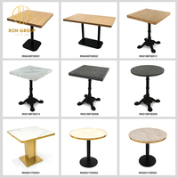 Banc de restaurant, canapé, mobilier commercial pour fast-food, café, restaurant, ensemble table et chaises en bois massif carré