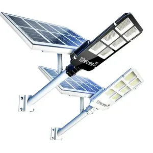Lampu Jalan Taman tenaga surya LED Split, lampu jalan 50W 100W 200 Watt 300W aluminium tahan air luar ruangan kualitas tinggi dengan tiang