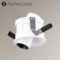 Spot LED COB encastrable anti-éblouissement 8W 10W 30W, diamètre 200MM, CRI97, 36D, GU10, trou 70MM, bicolore, 55MM, orientable, doré