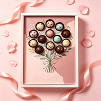 Luxuriöses Blumenstrauß-Design Sortierte Pralinen Handgemachte Trüffel für Valentinstag Hochzeit Geburtstag Schokoladen-Geschenkbox