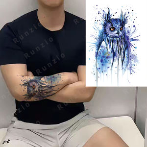 Tatouages temporaires à transfert d'eau pour Halloween, motif fantôme <span class=keywords><strong>mal</strong></span>éfique, animal, pour hommes et femmes, tatouages imperméables - Product Image 2