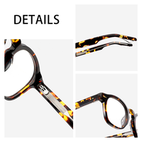 Lunettes de vue anti-lumière bleue en acétate tendance, monture large unisexe, verres anti-lumière bleue pour myopie, vente en gros