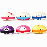 Jouet Squishy en forme de Ravioli de Dessin Animé en Gros, Balle à Presser en PU à Collectionner avec Logo Couleur Personnalisé et Boîte de Présentation pour la Vente au Détail