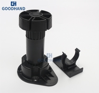 GH F03 Pieds d'armoire de meuble Socle réglable Clip de jambe de meuble en plastique Pieds d'armoire