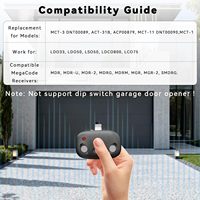 3 Tombol 318MHz Remote Control Pintu Garasi Pembuka Gerbang Transmitter Cocok untuk Model ACT 31B LD033 LD050 LS050 MCT 3 MCT 11