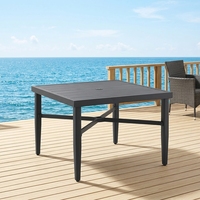 Ensemble de table et 4 chaises de jardin pour l'extérieur, mobilier de jardin, ensemble de table à manger d'extérieur pour la plage