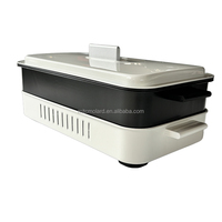 Casserole électrique multifonctionnelle et plaque de cuisson avec couvercle, pour usage domestique et extérieur, capacité de 5,0 L, revêtement antiadhésif