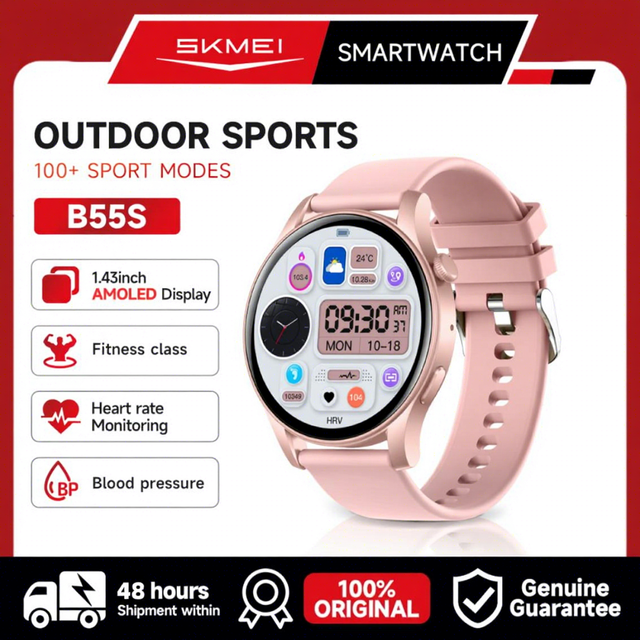 SKMEI&BOZLUN B55S Unisex Smart Watch Call Sport Fitness Watch Waterproof AI Voice Assistant Smartwatch for Android IOS