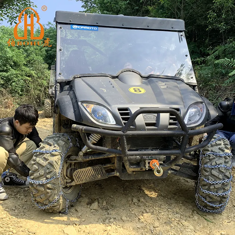 BOHU โซ่กันลื่นสำหรับรถแทรกเตอร์,โซ่โลหะผสมเหล็กอัลลอยโซ่ยางรถ Atv