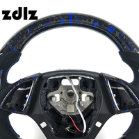 Volant en fibre de carbone forgée pour Camaro, cuir suédé noir personnalisé pour Chevrolet Corvette C7 ZR1 Z06 Z51