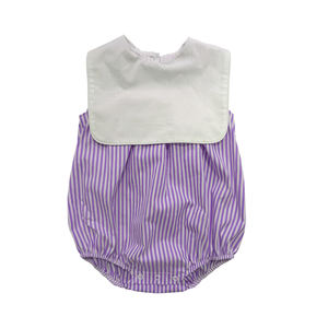 Conjunto de ropa de bebé monograma personalizado al por mayor ropa de bebé recién nacido sin mangas bebé verano algodón poliéster ropa canastilla - Product Image 6