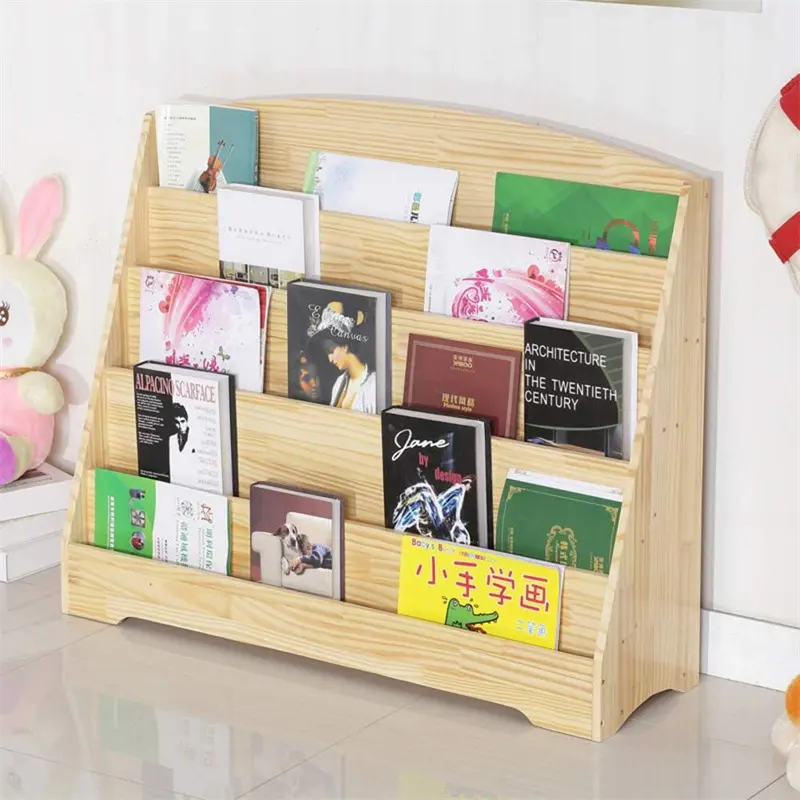 Kinderen Houten Boek Display Stand Boekenplank Multi Functionele Ladder Plank Organizer Voor Kinderen