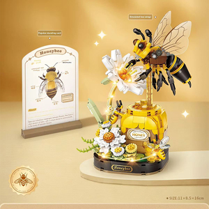 Nouveauté Unisex Fleurs DIY Micro Particules Blocs de Construction Puzzle en Plastique Jouet Insecte Briques Jouet Éducatif pour Enfants - Product Image 2