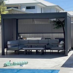 Ngoài trời prefab nhôm sunroom kính nhà bốn mùa nhà kính biệt thự gian hàng gazebo hiện đại pergola sân sau thiết kế - Product Image 3