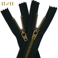 IIZII usine pas cher prix 4.5 YG antique laiton métal pantalon de survêtement fermeture éclair pour hommes