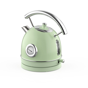 Light Green Electric Water Kettle 1.8L Vintage Style with Water Level <b>Window</b> and Dry Boil <b>Safety</b> Protection - Product Image 2