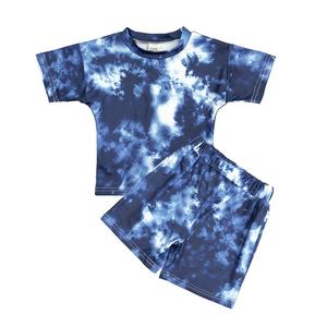 Conjunto de Ropa de Verano para Niñas Pequeñas, Conjunto de Ropa Informal para Bebés, Camiseta con Estampado Tie-Dye y Pantalones Cortos, Conjunto de 2 Piezas - Product Image 4