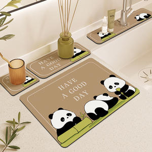 พรมดูดซับน้ำลายการ์ตูนเพื่อนหมีขั้วโลกตัวน้อย โพลีเอสเตอร์ สำหรับวางบนเคาน์เตอร์ครัว ป้องกันน้ำกระเด็น เป็นมิตรกับสิ่งแวดล้อม - Product Image 1