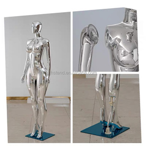 Boutique BBL <strong>Mina</strong> Models Big Bra Curvy Women Dummy Plating Gold Silver Plastic Full Body Plus Size Standing Clothing Mannequins - Product Image 4