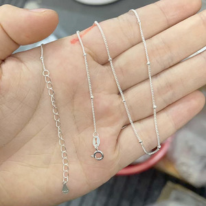 Jachon Minimalistischer Perlenketten-Anhänger aus 925er Sterlingsilber, einzigartiges Design, hochwertige Damenhalskette als Geschenk - Product Image 4