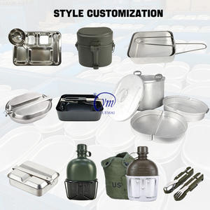 Kit da Campeggio Portatile USA, Scatola per il Pranzo Tattica in Acciaio Inox 304 - Product Image 5