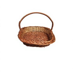 Customized Handcrafted Lightweight Portable Eco-Friendly Bohemian Single Tier Bamboo Storage <b>Baskets</b> Handle Living Room - Product Image 2