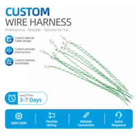 Câble micro-faisce OEM pour écouteurs TWS, paire torsadée verte et blanche, échantillon rapide, connecteur micro