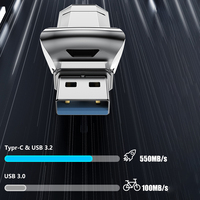Jaster otg type C memorias clé usb en vrac logo clé USB clé USB 128 go 1td 3.0 USB C disque métallique en gros clé usb