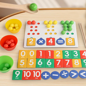 Aides à l'enseignement des mathématiques Montessori Casse-tête cognitif à pince Perle <span class=keywords><strong>Action</strong></span> fine Jouets d'apprentissage éducatifs pour enfants - Product Image 3