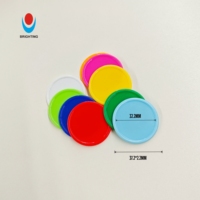 Jetons de jeu en plastique personnalisables 37MM, jetons de comptage colorés pour enfants, pièces en plastique vierges pour récompenses mathématiques, marqueurs et composants